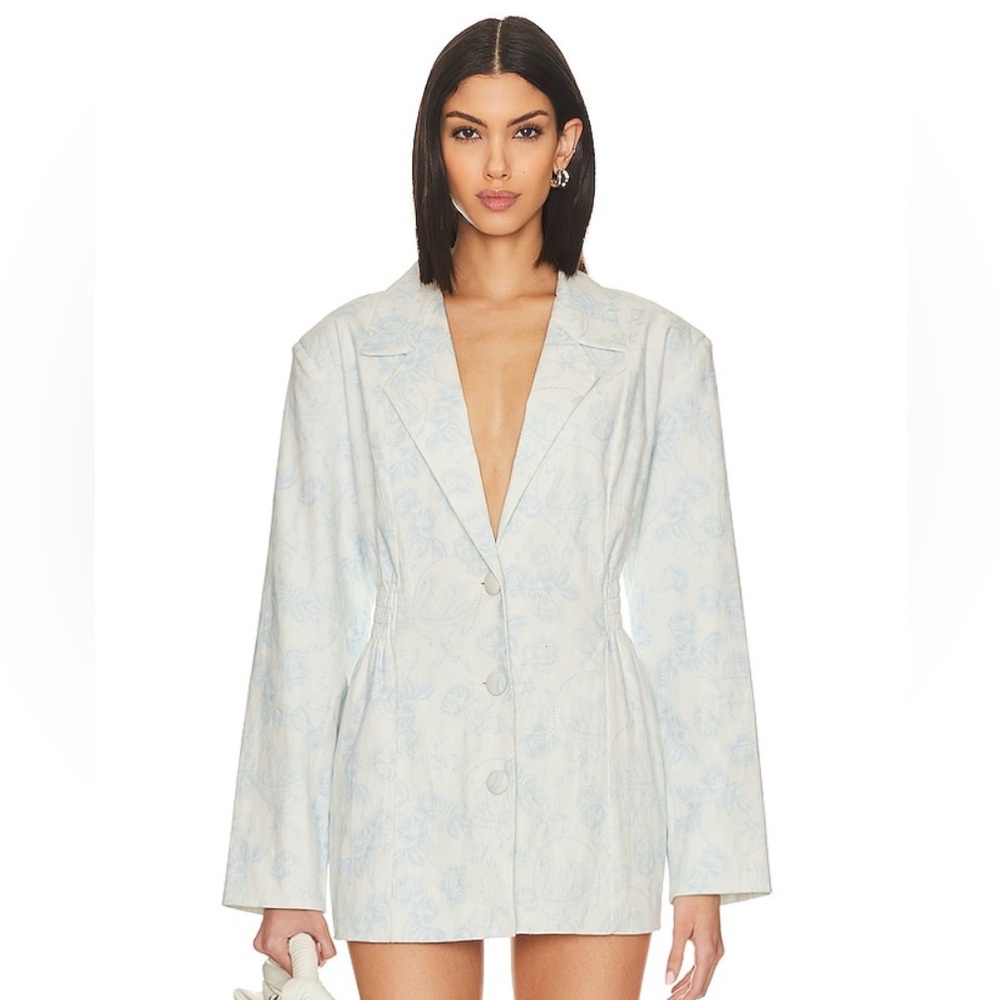 Chantal Blazer Dress in Blue - 
For Love & Lemons